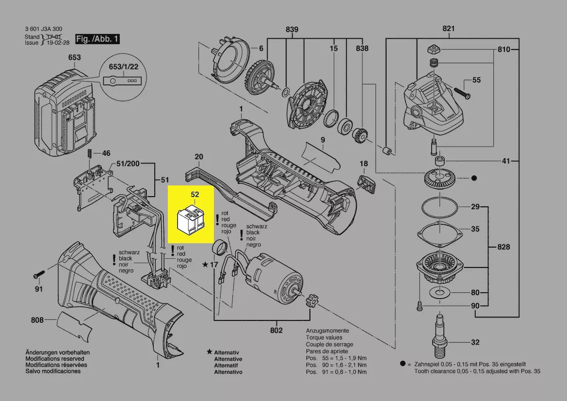 Interrupteur réf. 2 607 202 071 BOSCH